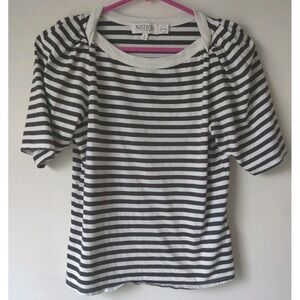 Nation LTD Deana T-Shirt City Stripe Colorway 100% Organic Cotton Size Small